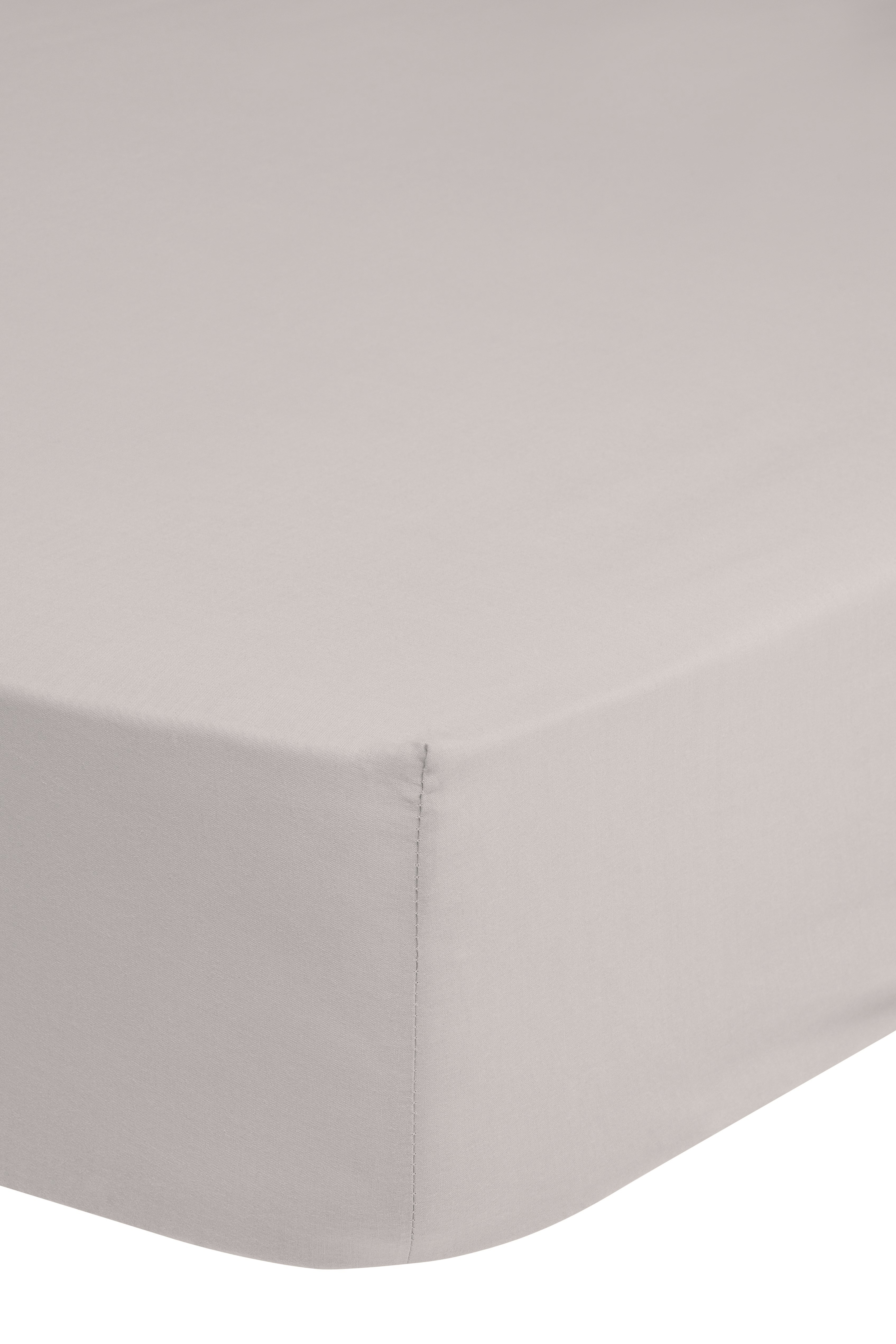 hoeslaken 100x200cm katoen-satijn licht zandkleur