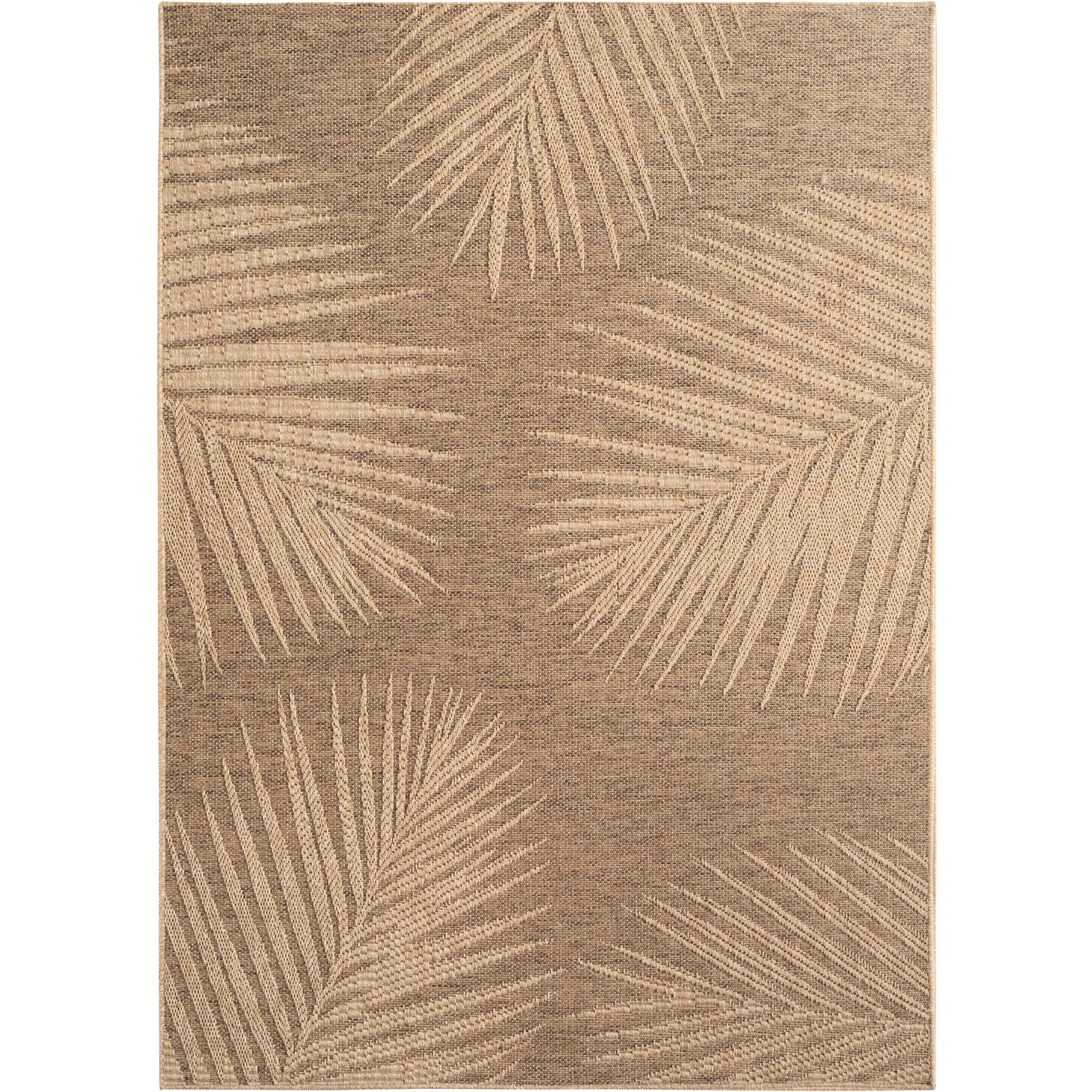Timber Lea tapis d'extérieur tissage plat rectangle 140x200cm brun