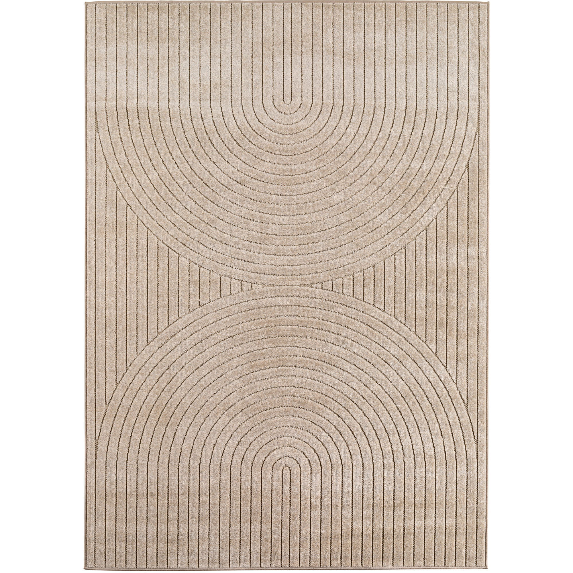 Nova Uro tapis poils ras rectangle 120x170cm beige
