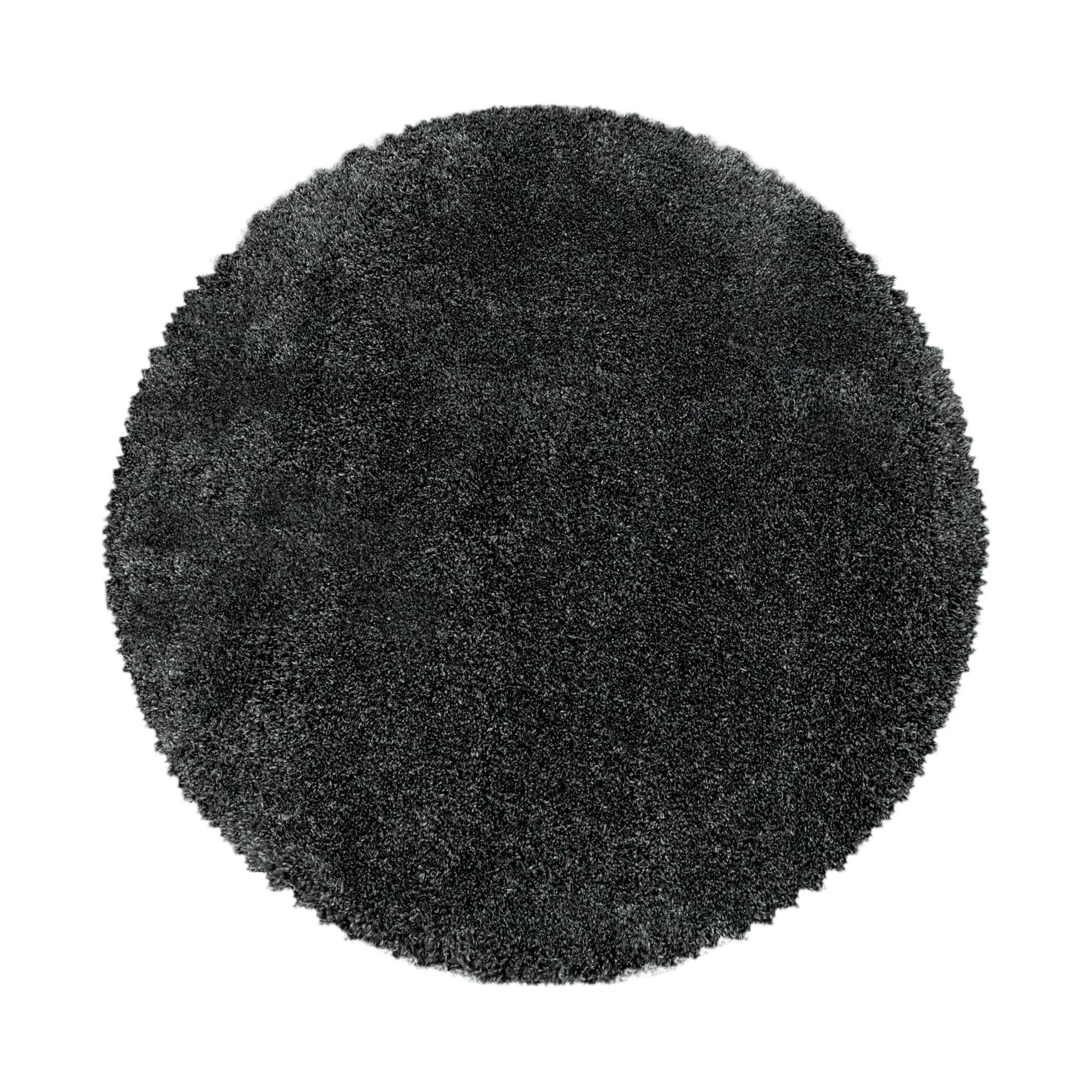 Fluffy Shaggy tapis poils longs rond Ø 120cm gris