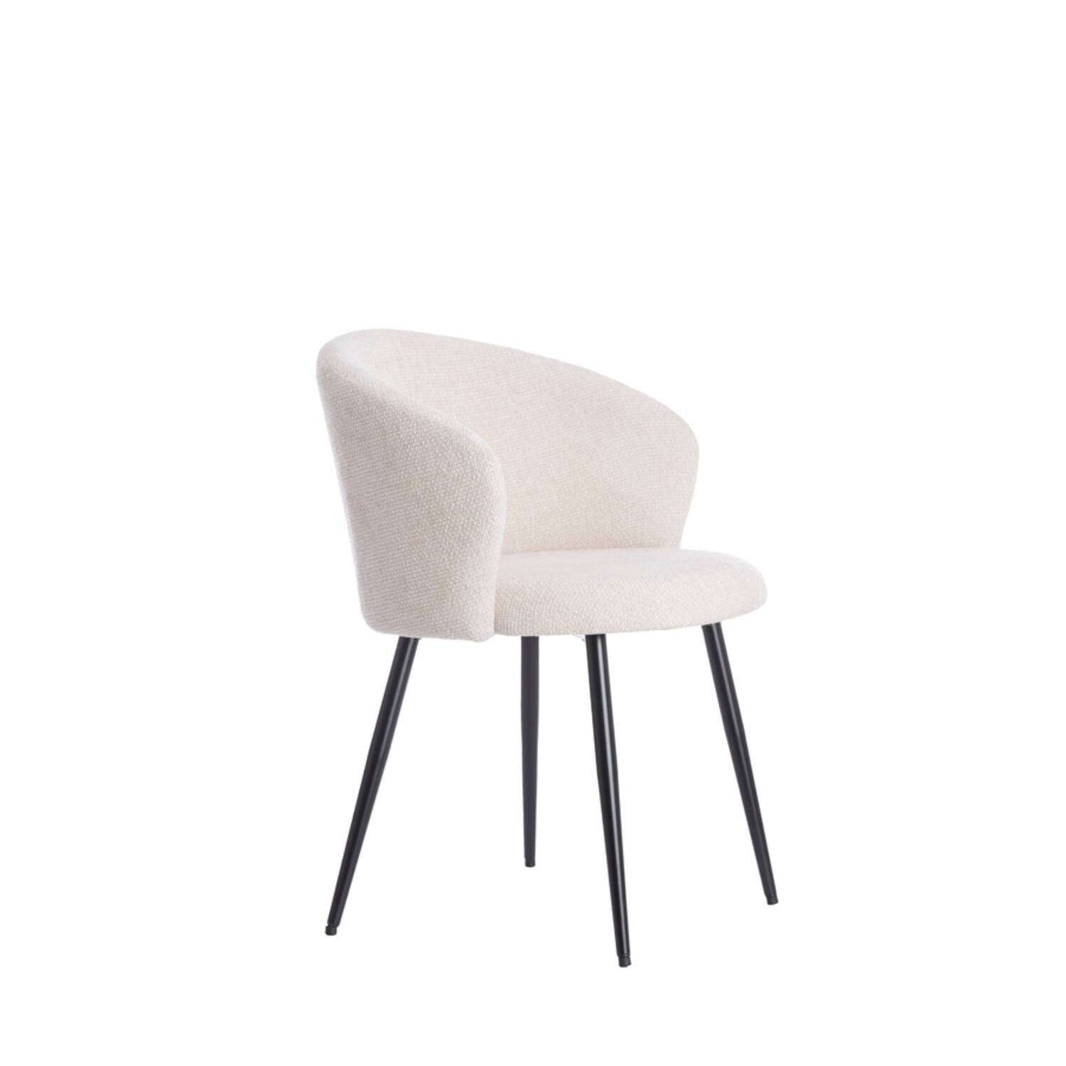 RADAJA eetkamerstoel 58x58x78cm crème met zwart poten