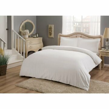 Taç Basic saten çift kişilik nevresim takımı 200x220cm beyaz