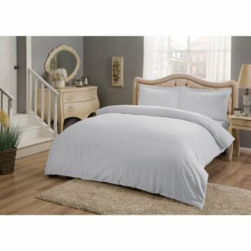 Taç Basic saten çift kişilik nevresim takımı 200x220cm gri