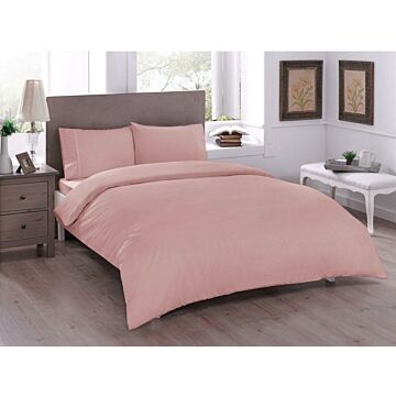 Taç Basic ranforce çift kişilik nevresim takımı 200x220cm somon