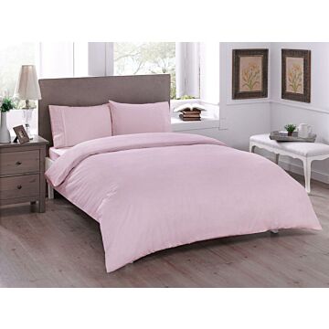 Taç Basic ranforce çift kişilik nevresim takımı 200x220cm pembe
