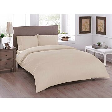 Taç Basic ranforce çift kişilik nevresim takımı 200x220cm bej