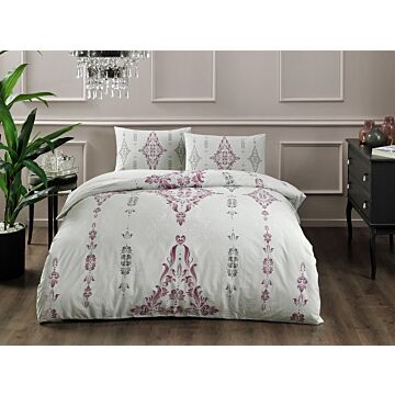 Taç Zahara ranforce çift kişilik nevresim takımı 200x220cm bordo