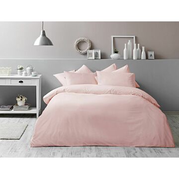 Taç Basic ranforce çift kişilik antibakteriyel nevresim takımı 200x220cm pembe