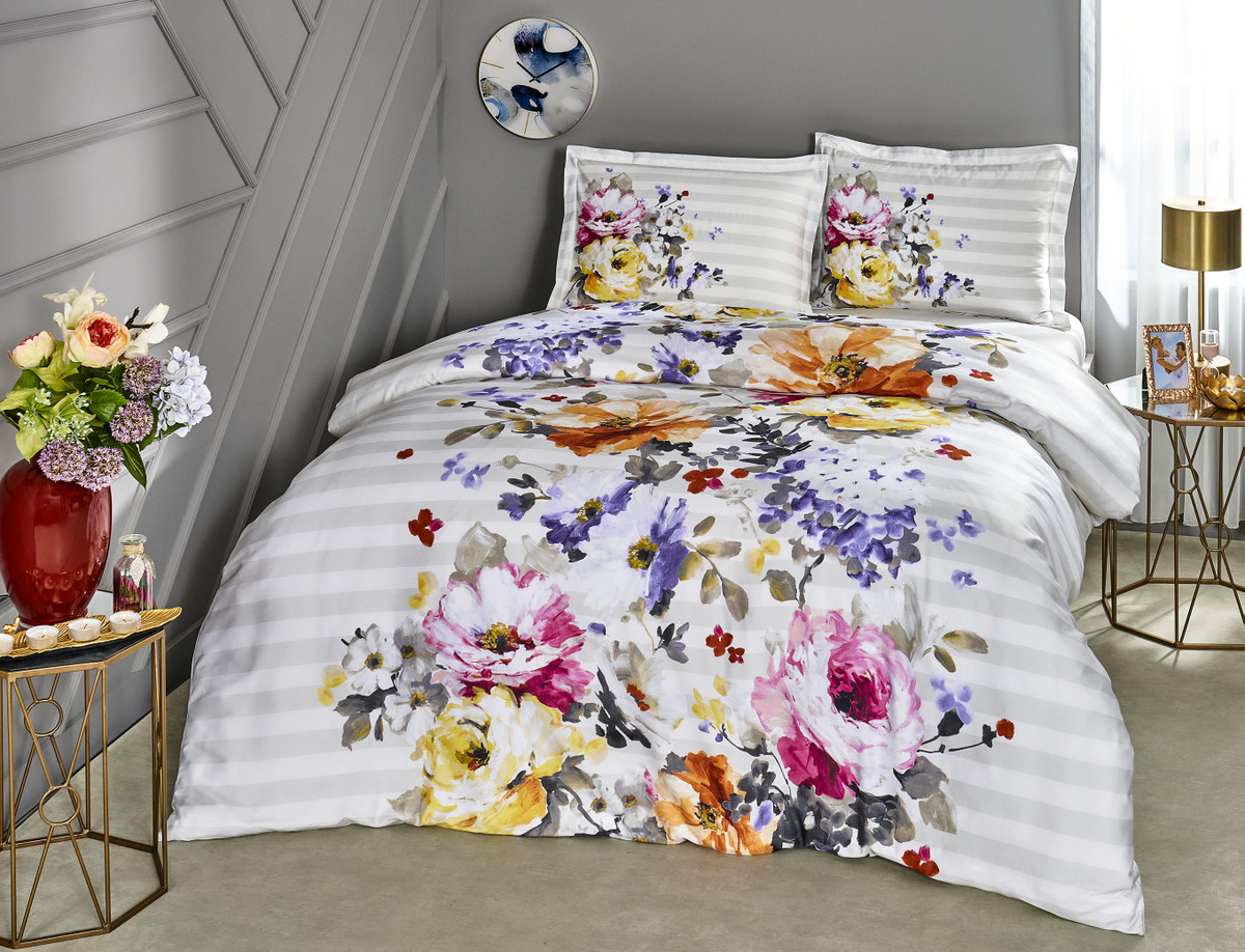 Candra saten 2-persoons dekbedovertrekset 200x220cm violet