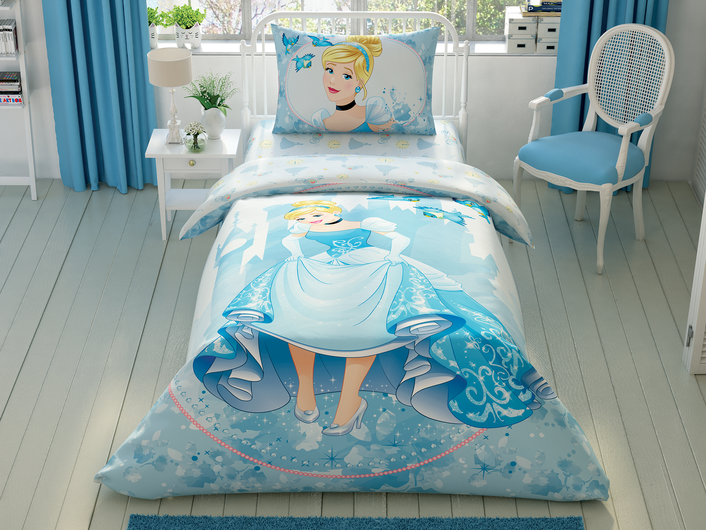 Taç Disney Home - Cindrella Forever BRF tek kişilik çocuk nevresim takımı (lisansli)