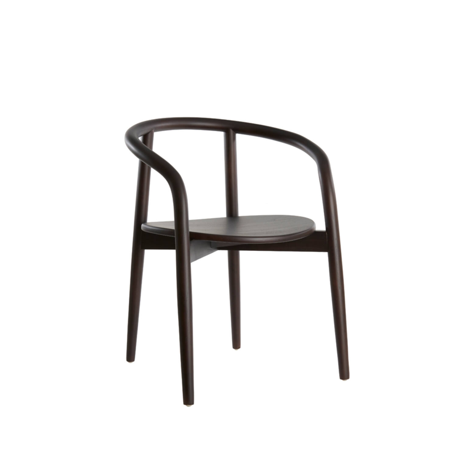 PALCA houten eetkamerstoel teakhout 59x53x74cm donker bruin