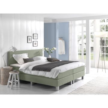 Comfort 2.0 vlakke boxspring 140x220cm groen