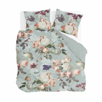 Flowers United dekbedovertrek 240x220cm mint