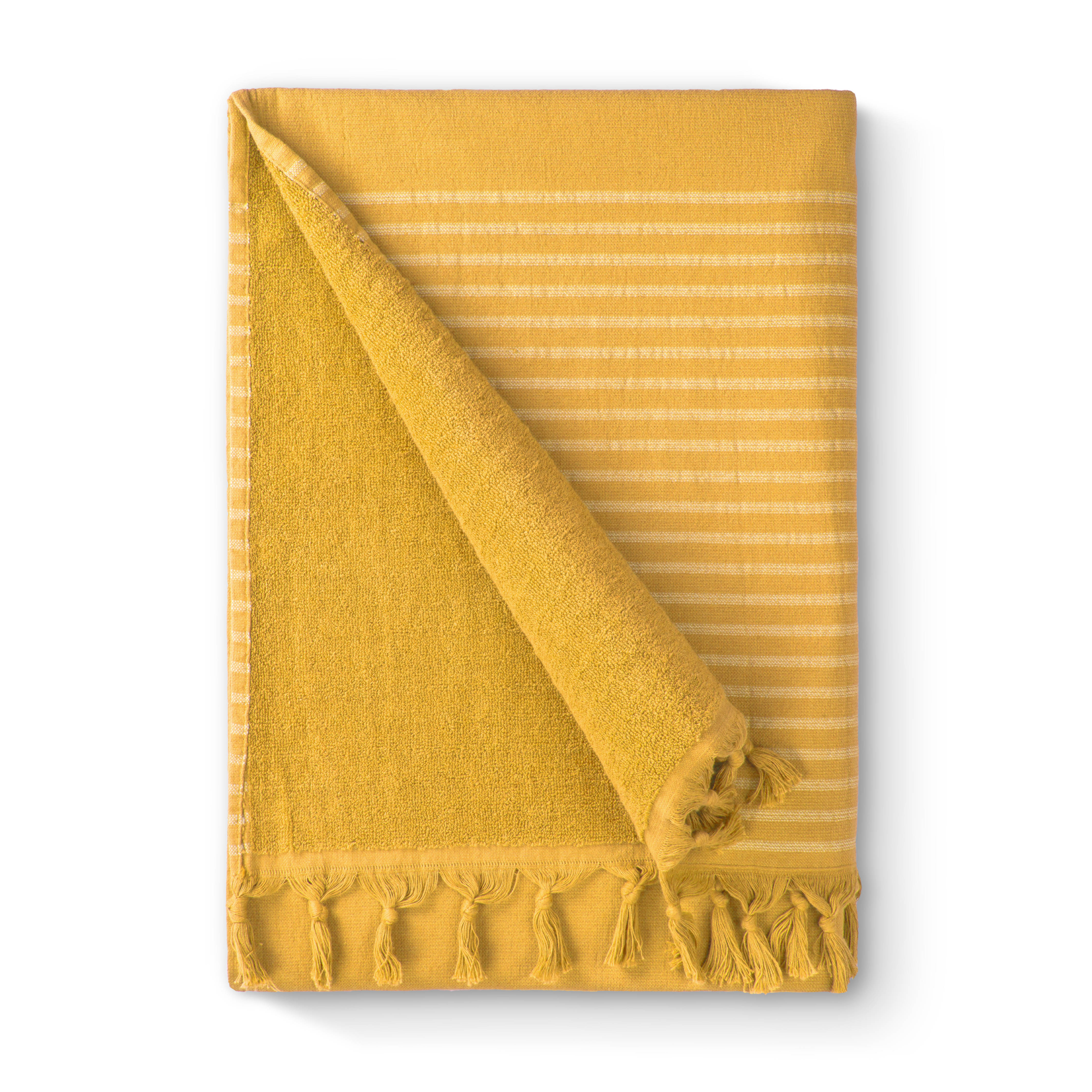Bath Basics hamamdoek/fouta 100x180cm geel