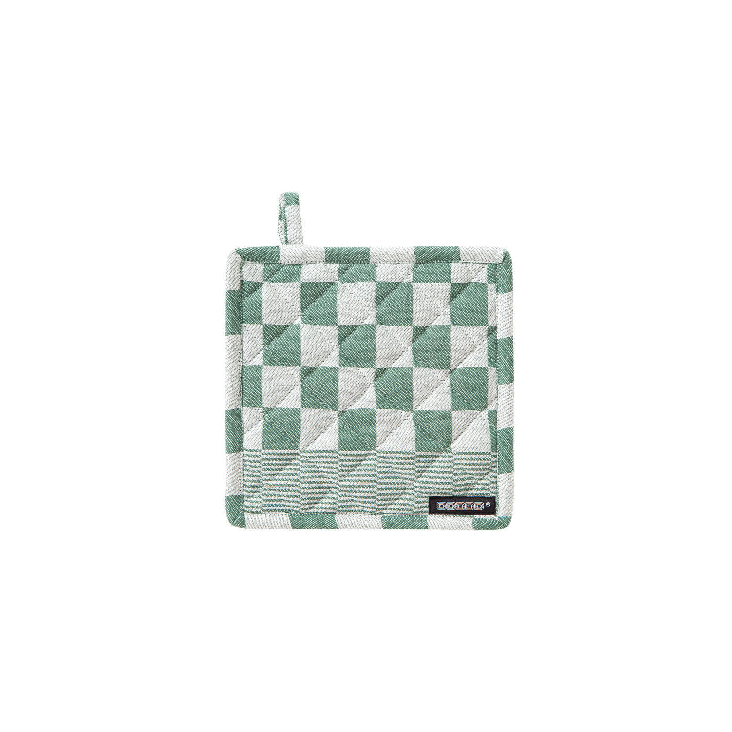 DDDDD Barbeque pannenlap 21x21cm groen (2 stuks)