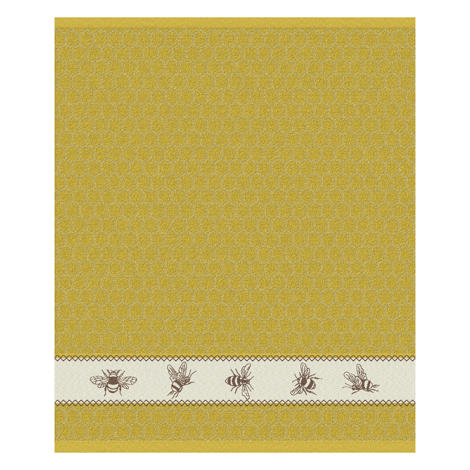 DDDDD Bees keukendoek 50x55cm geel (6 stuks)