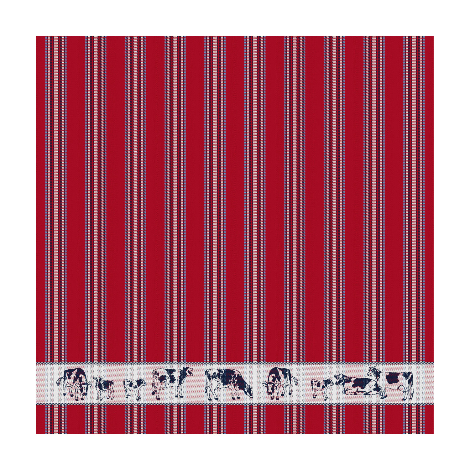 DDDDD Friesian theedoek 60x65cm rood (6 stuks)