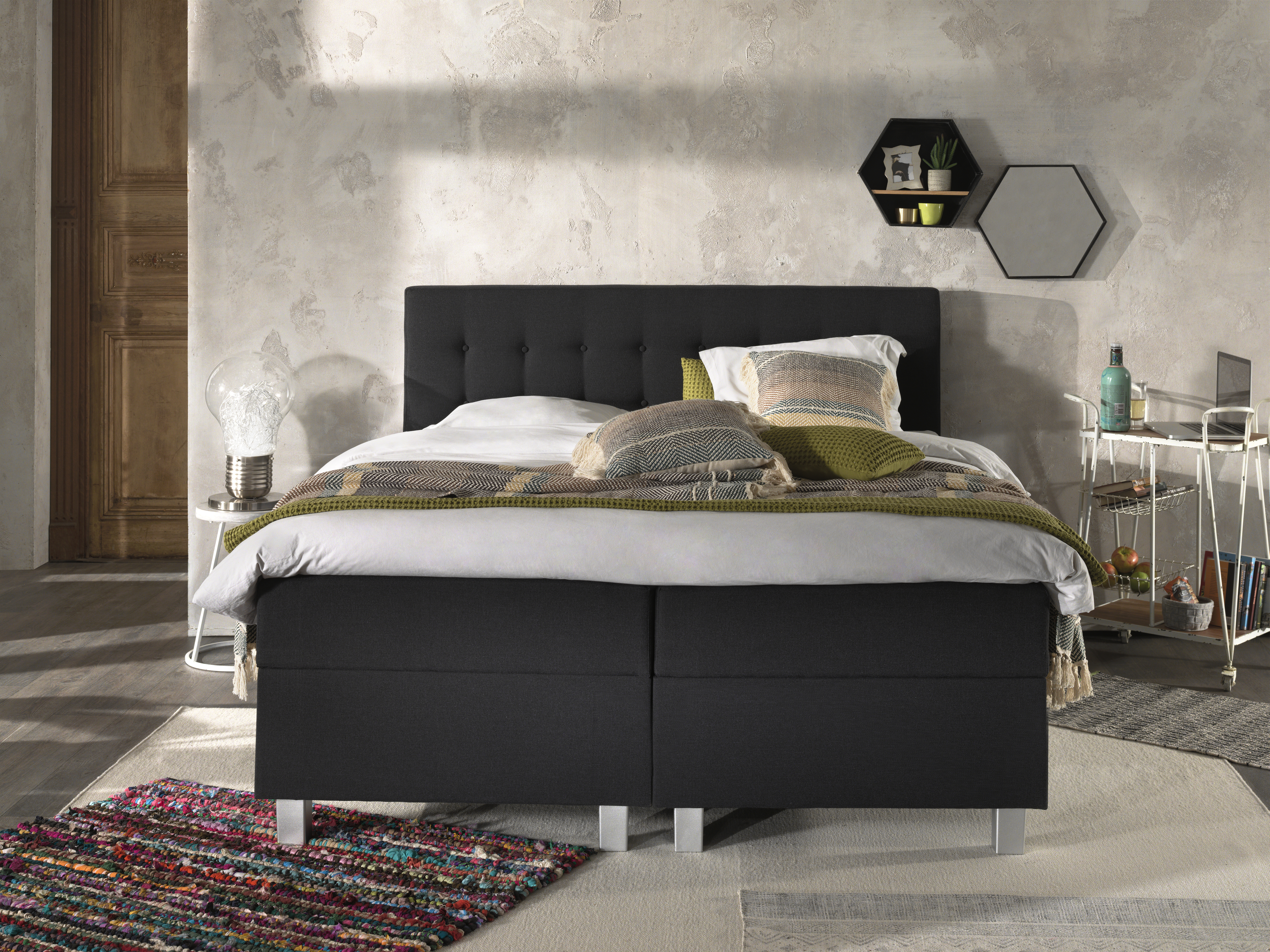 Shurgard opbergboxspring 160x200cm antraciet