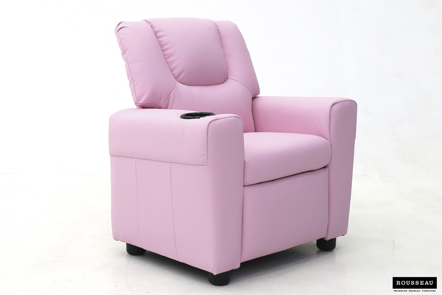 Rena Mini-Relaxfauteuil – Manueel Verstelbaar – Kunstleer – Roze