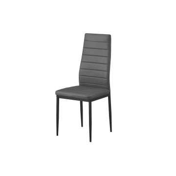 Kenso Eetkamerstoelenset – Kunstleer – Grijs – 4 Stuks
