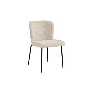 Lira Eetkamerstoel – Bouclé – Beige