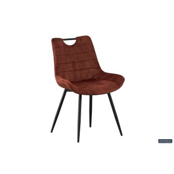 Nira Eetkamerstoel – Fluweel – Roest Bruin
