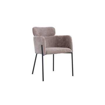 Naela Eetkamerstoel met Armleuning – Stof – Zand