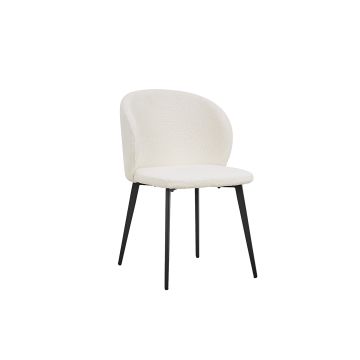 Taren Eetkamerstoel – Bouclé – Wit