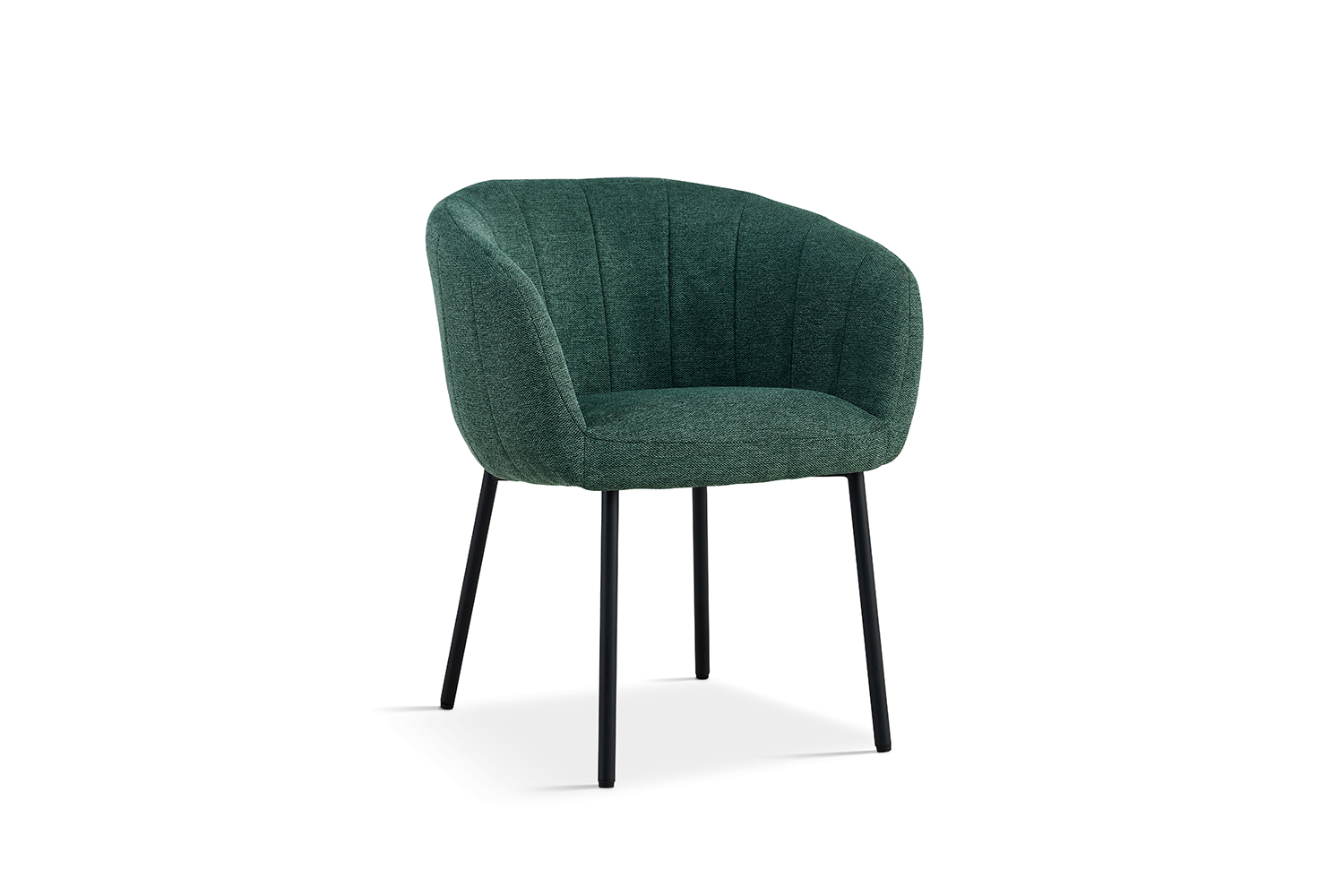 Sevra Eetkamerstoel met Armleuning – Stof – Groen