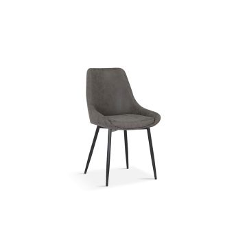 Miren Eetkamerstoel – Kunstleer (microvezel) – Lichtgrijs