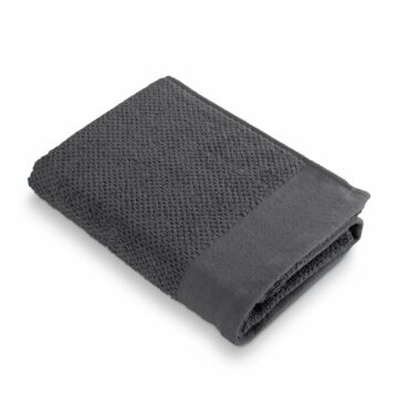 Soft Cotton Popcorn baddoek 50x100cm antraciet