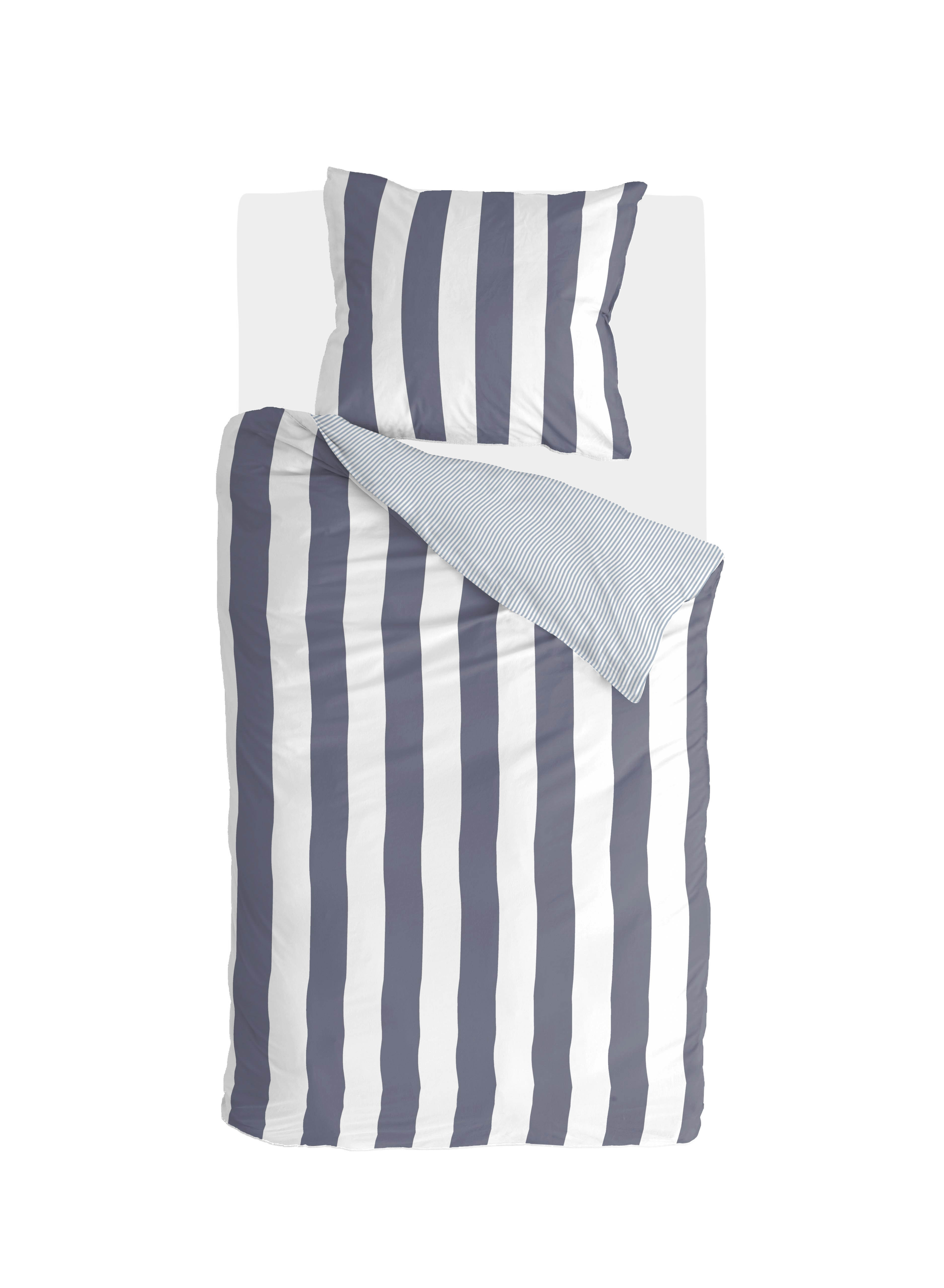 Classic Stripe dekbedovertrek 135x200cm blauw
