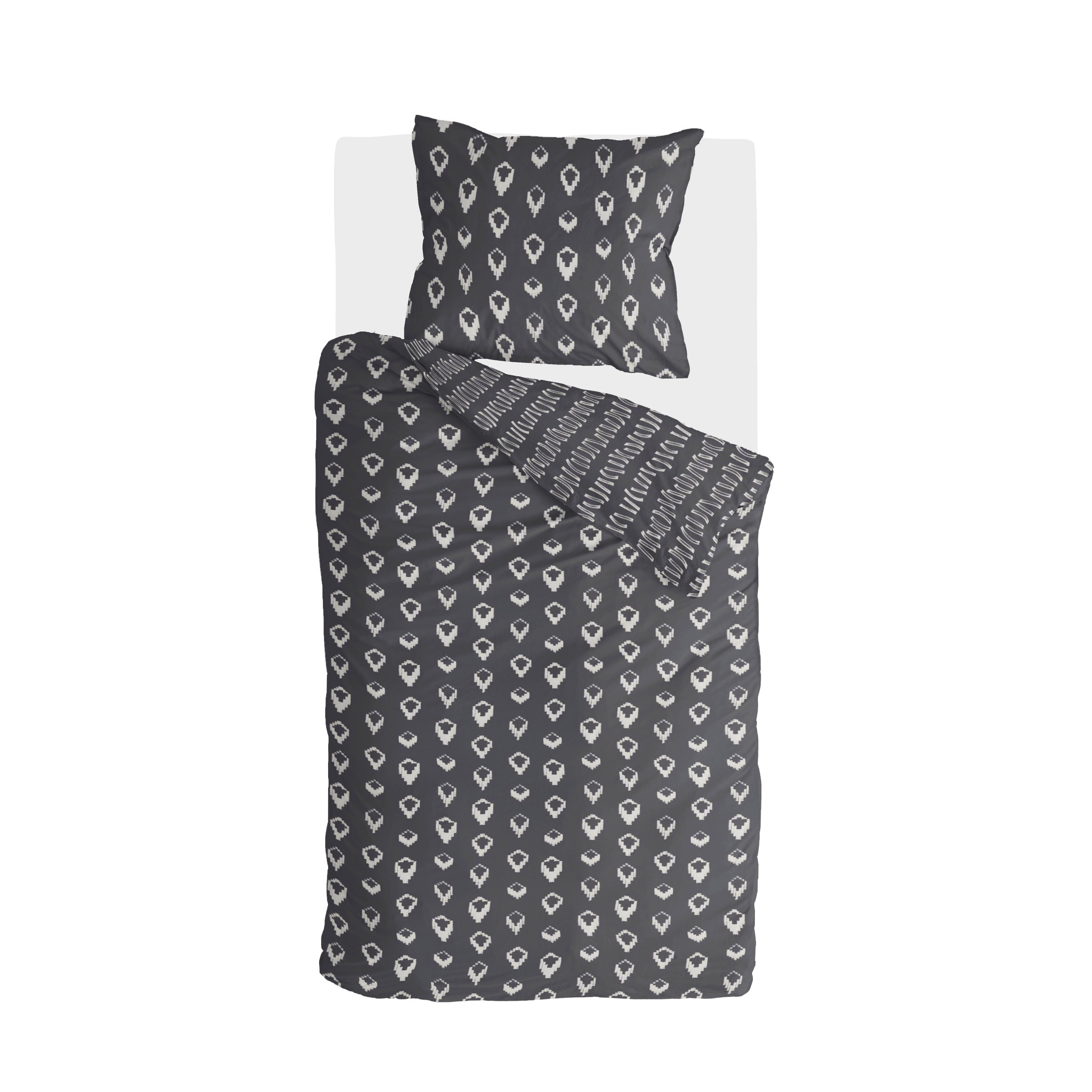 Remade Turned Cones dekbedovertrek 155x220cm off-black