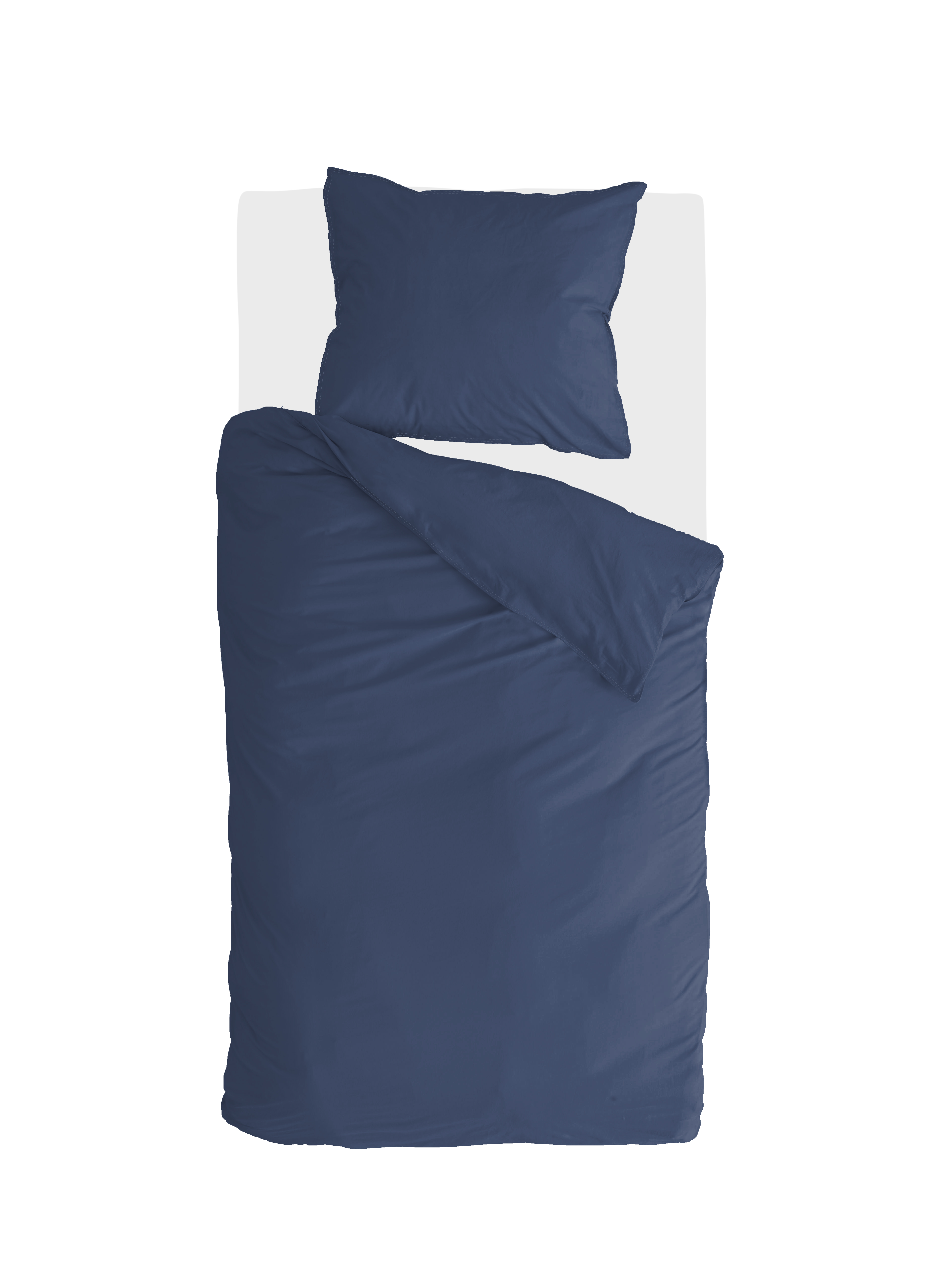 Soft Structure dekbedovertrek 155x220cm donker blauw