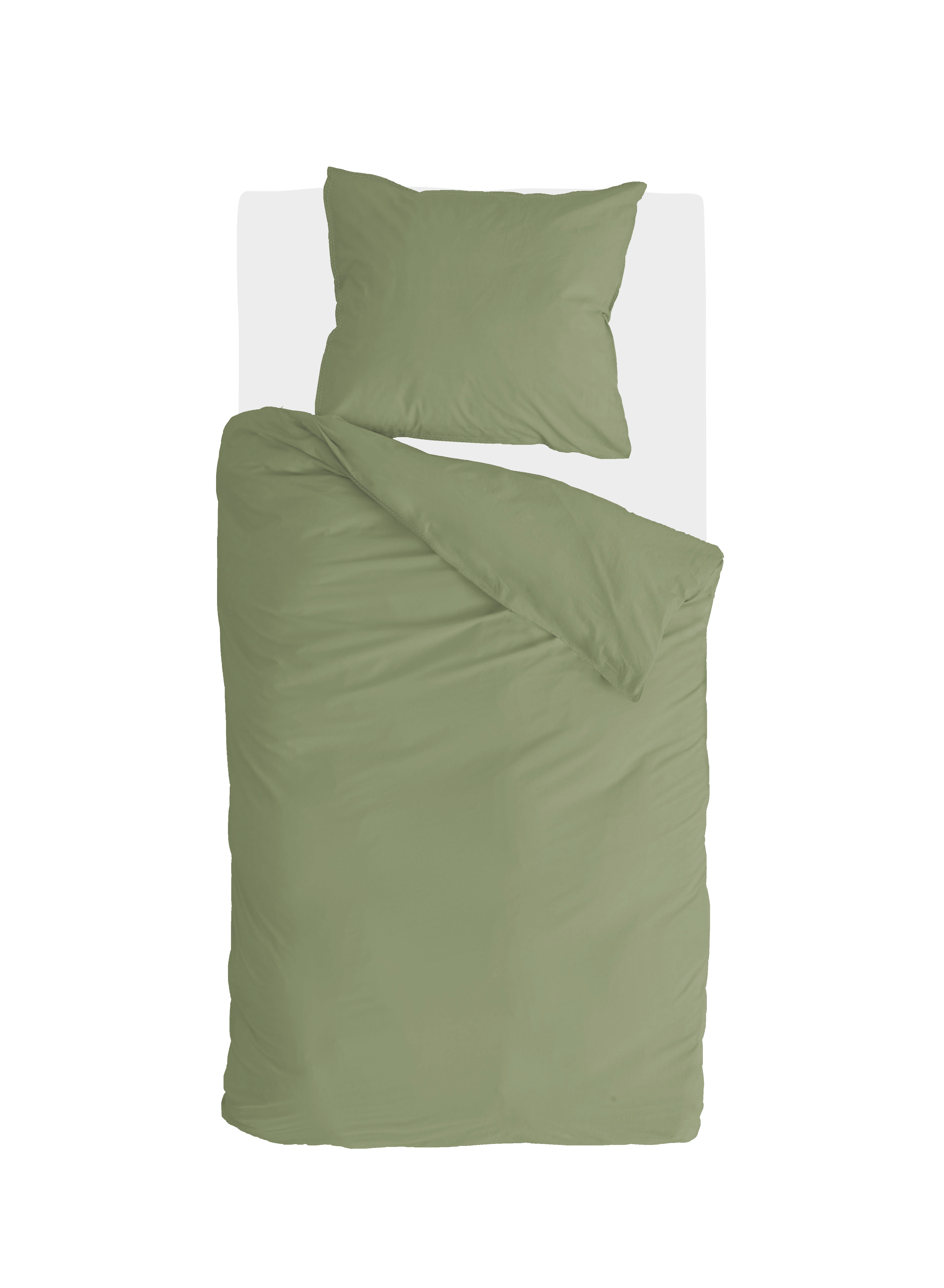Soft Structure dekbedovertrek 140x220cm groen