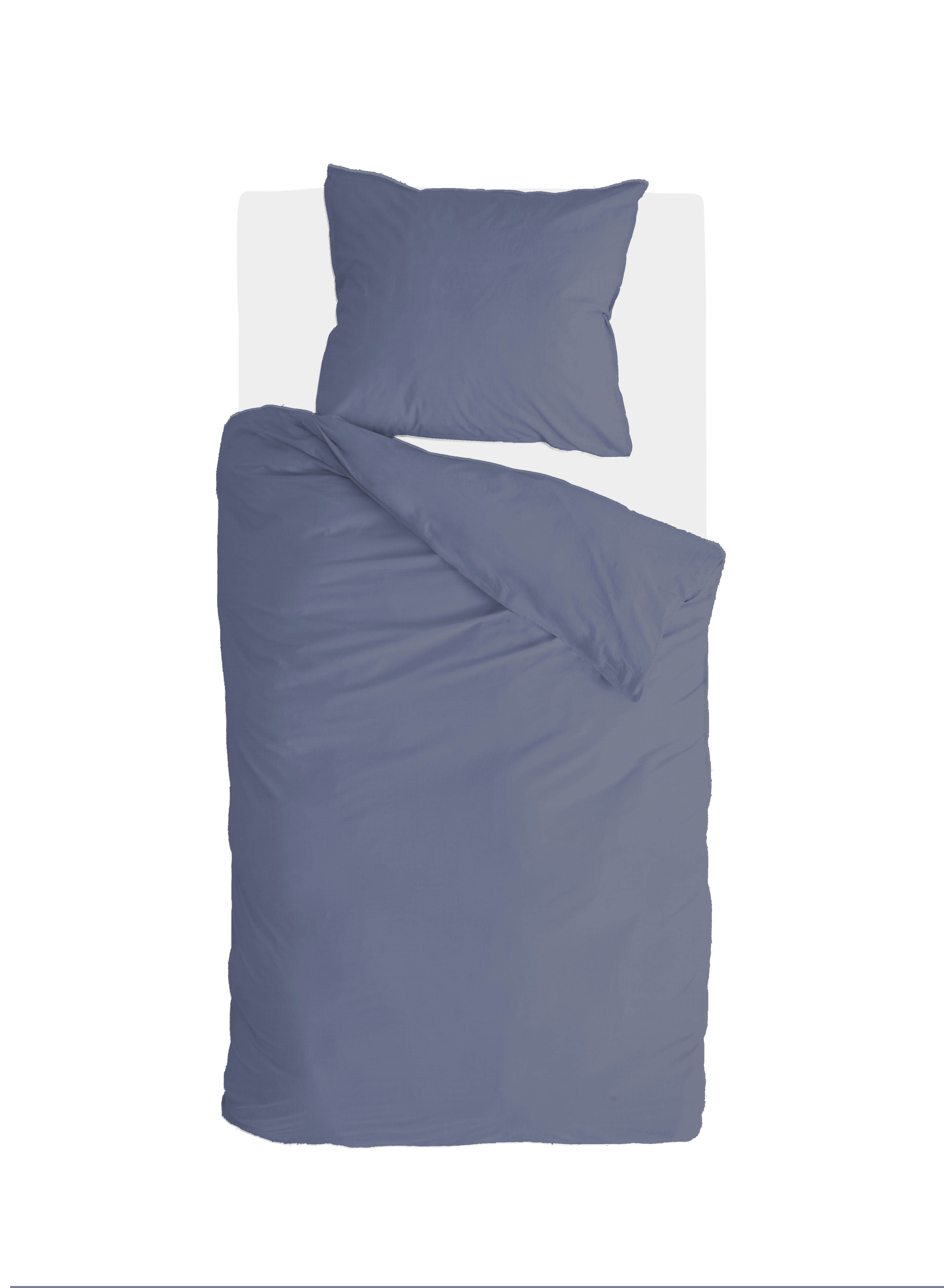 Vintage Cotton dekbedovertrek 155x220cm blauw