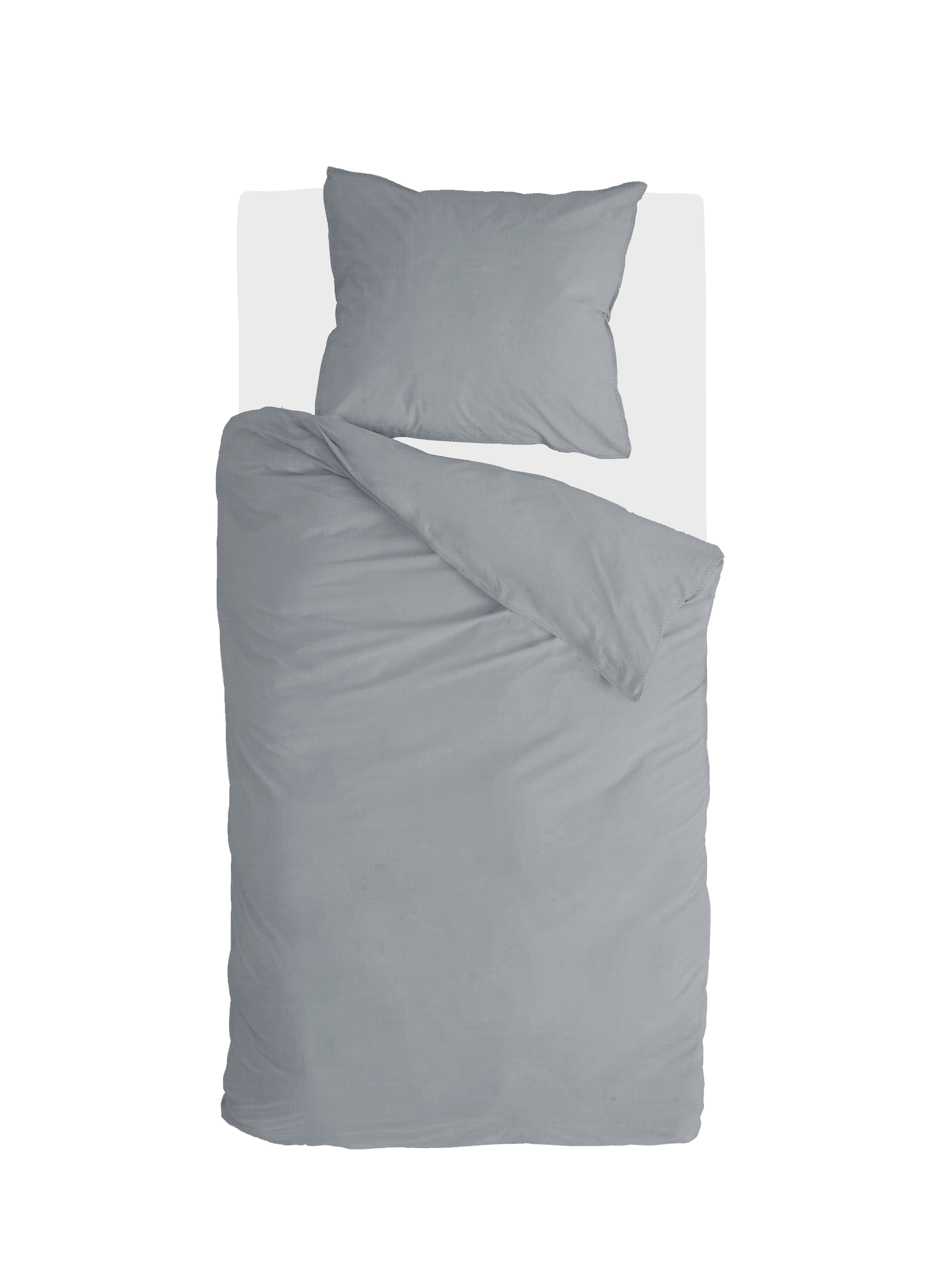 Vintage Cotton dekbedovertrek 140x220cm olifant grijs