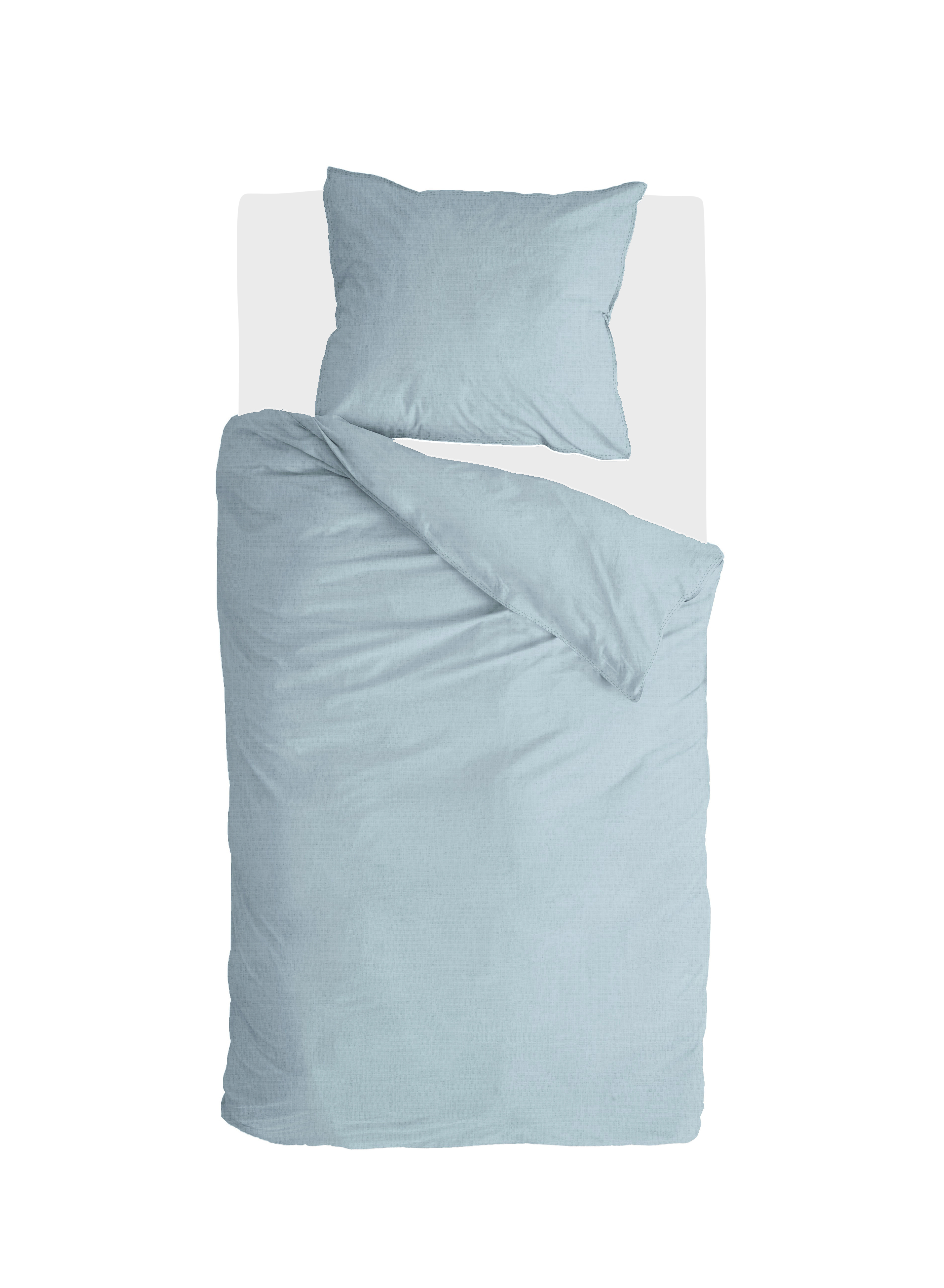 Vintage Cotton dekbedovertrek 135x200cm jeans blauw