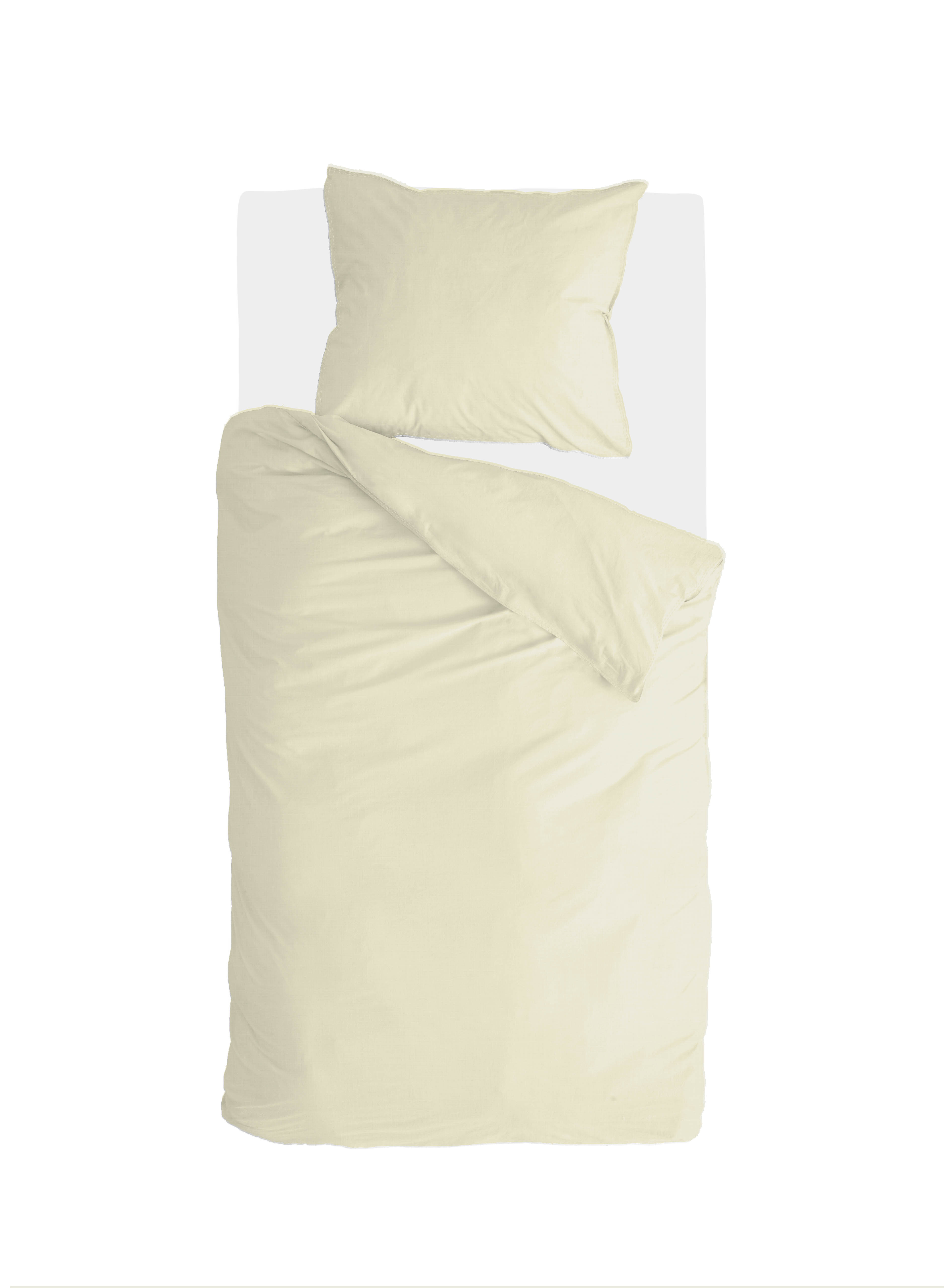 Vintage Cotton dekbedovertrek 155x220cm geel