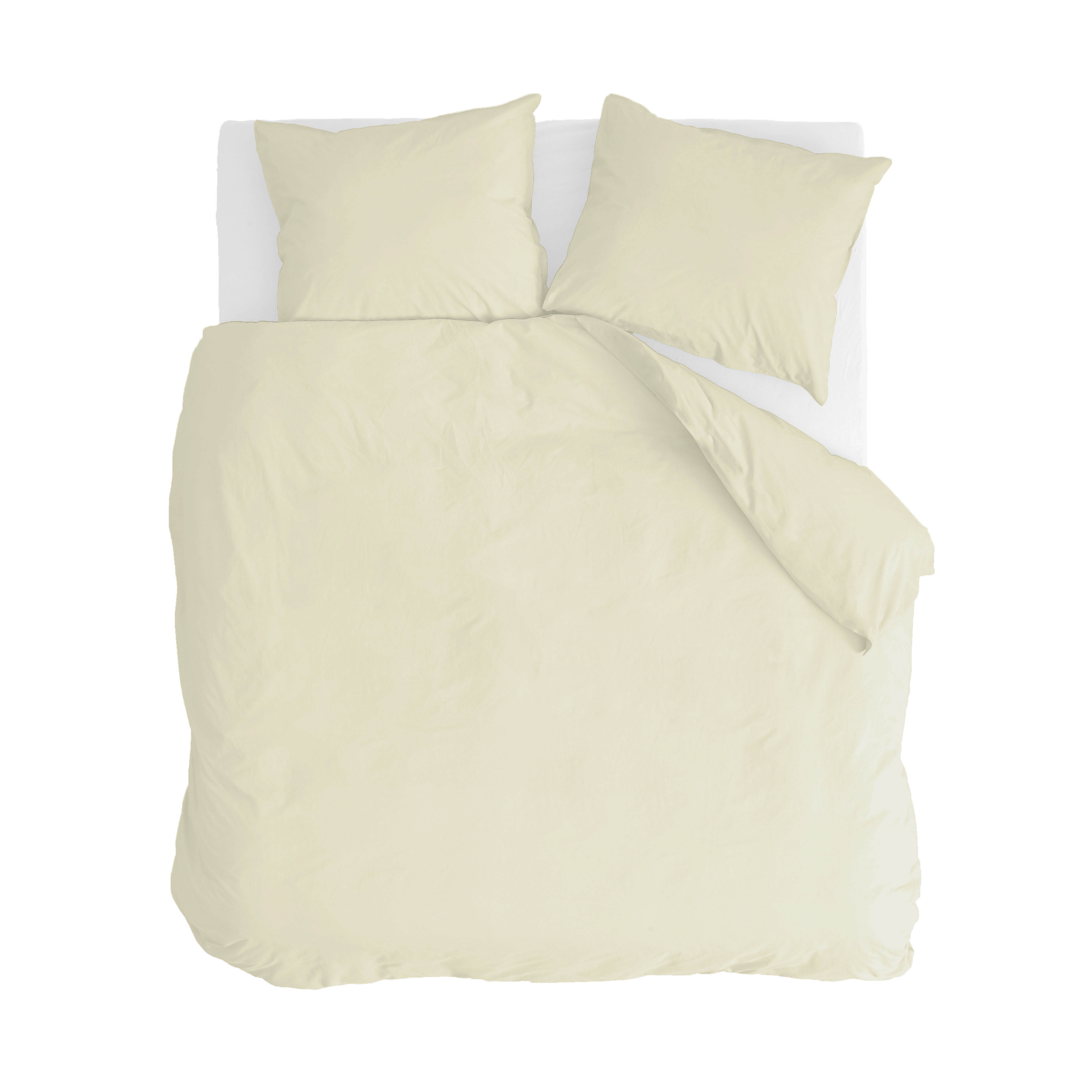 Vintage Cotton dekbedovertrek 200x220cm geel