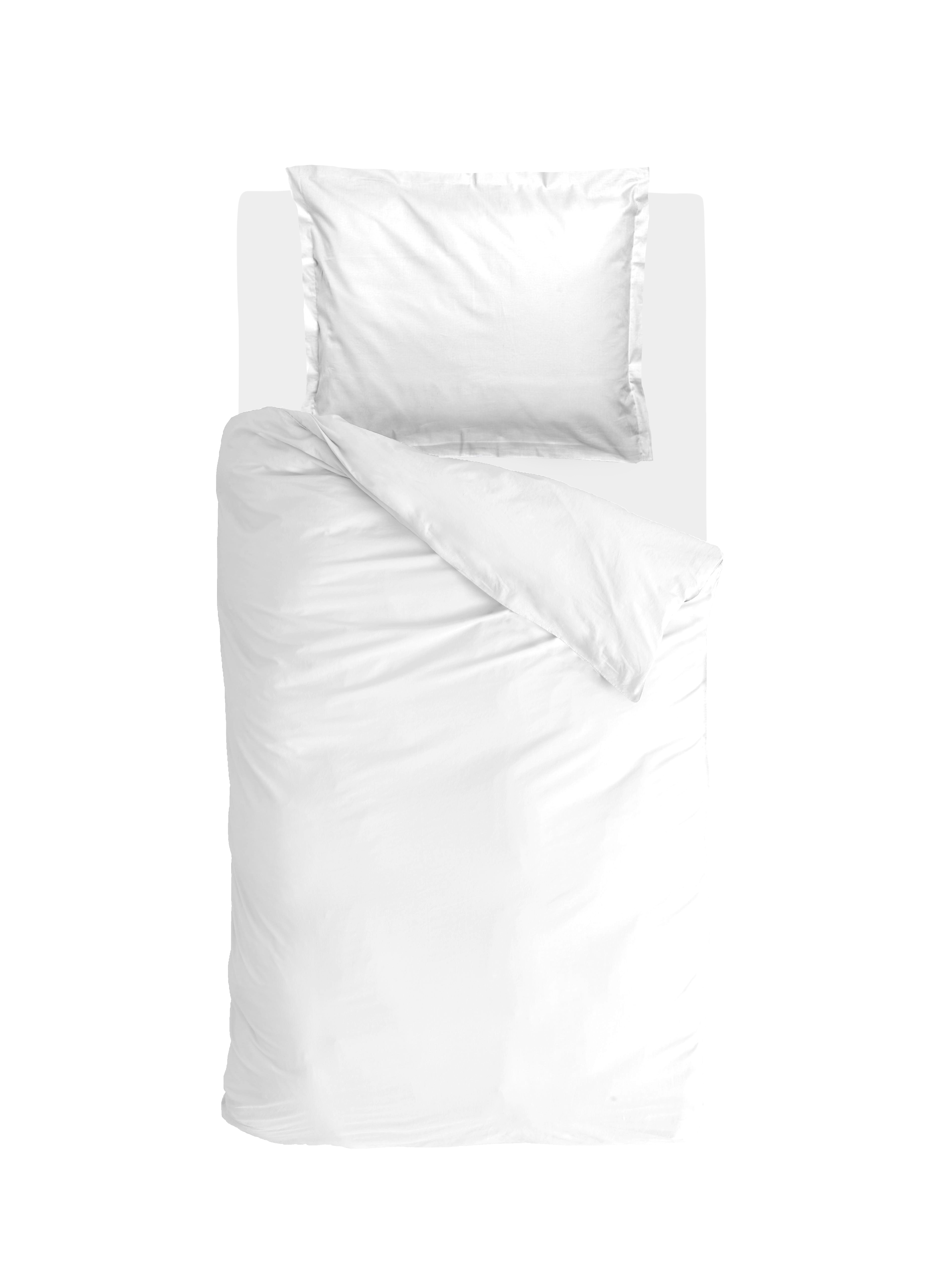 Vintage Satin dekbedovertrek 140x220cm wit
