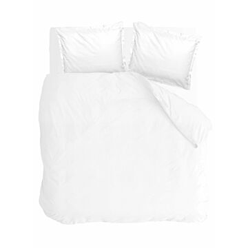 Vintage Satin dekbedovertrek 240x220cm wit