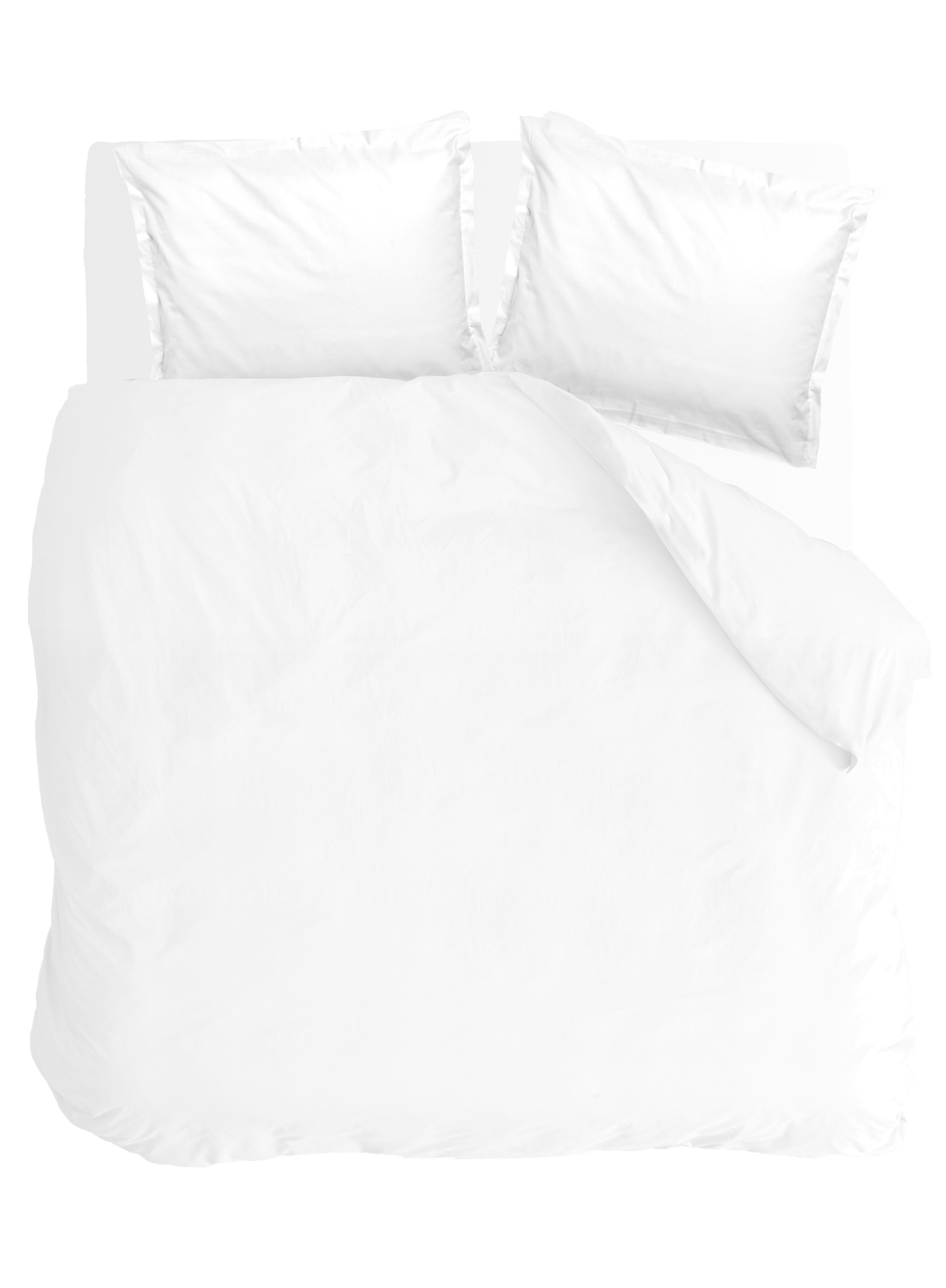 Vintage Satin dekbedovertrek 200x220cm wit