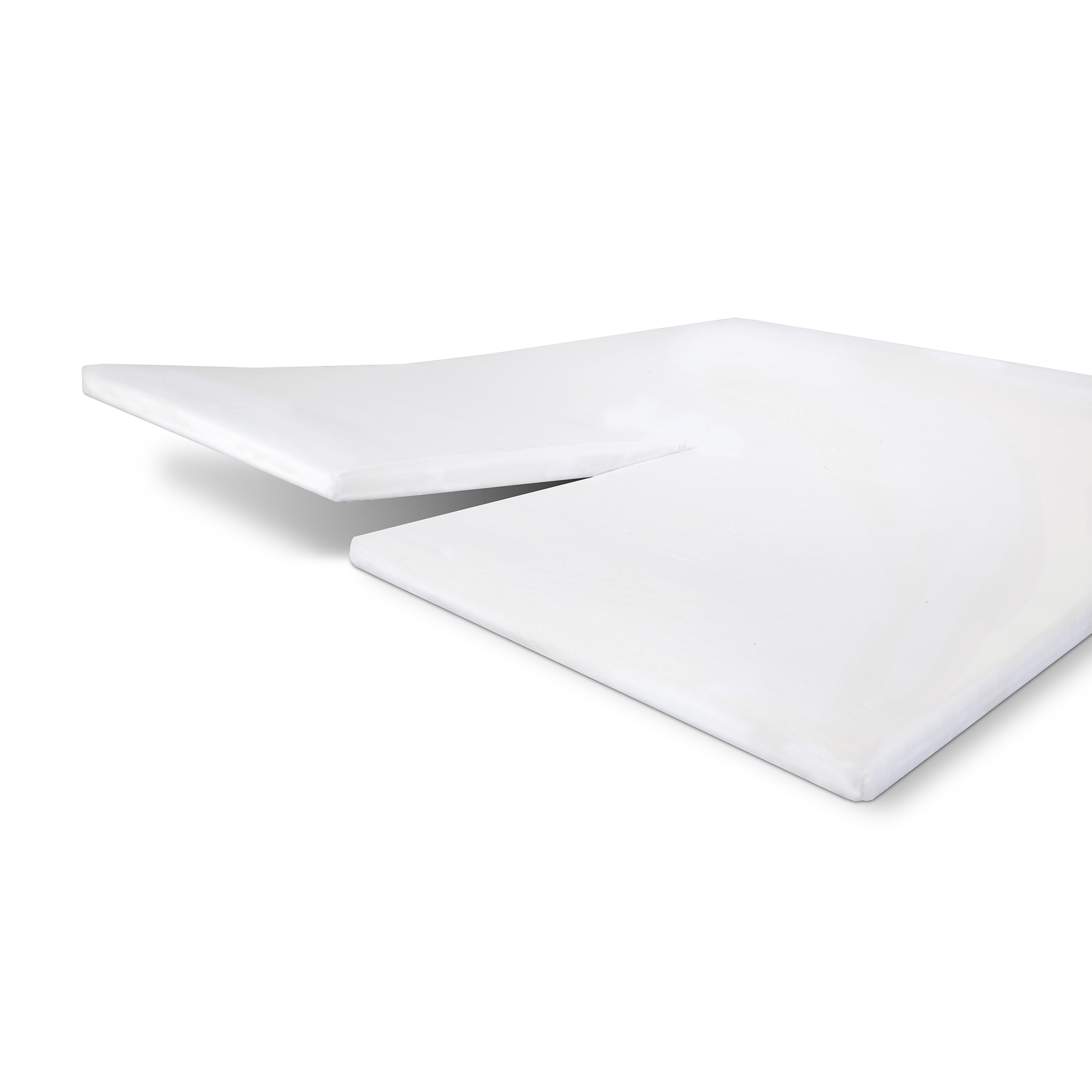 Jersey Stretch enkele splittopper hoeslaken 160x200/210cm wit