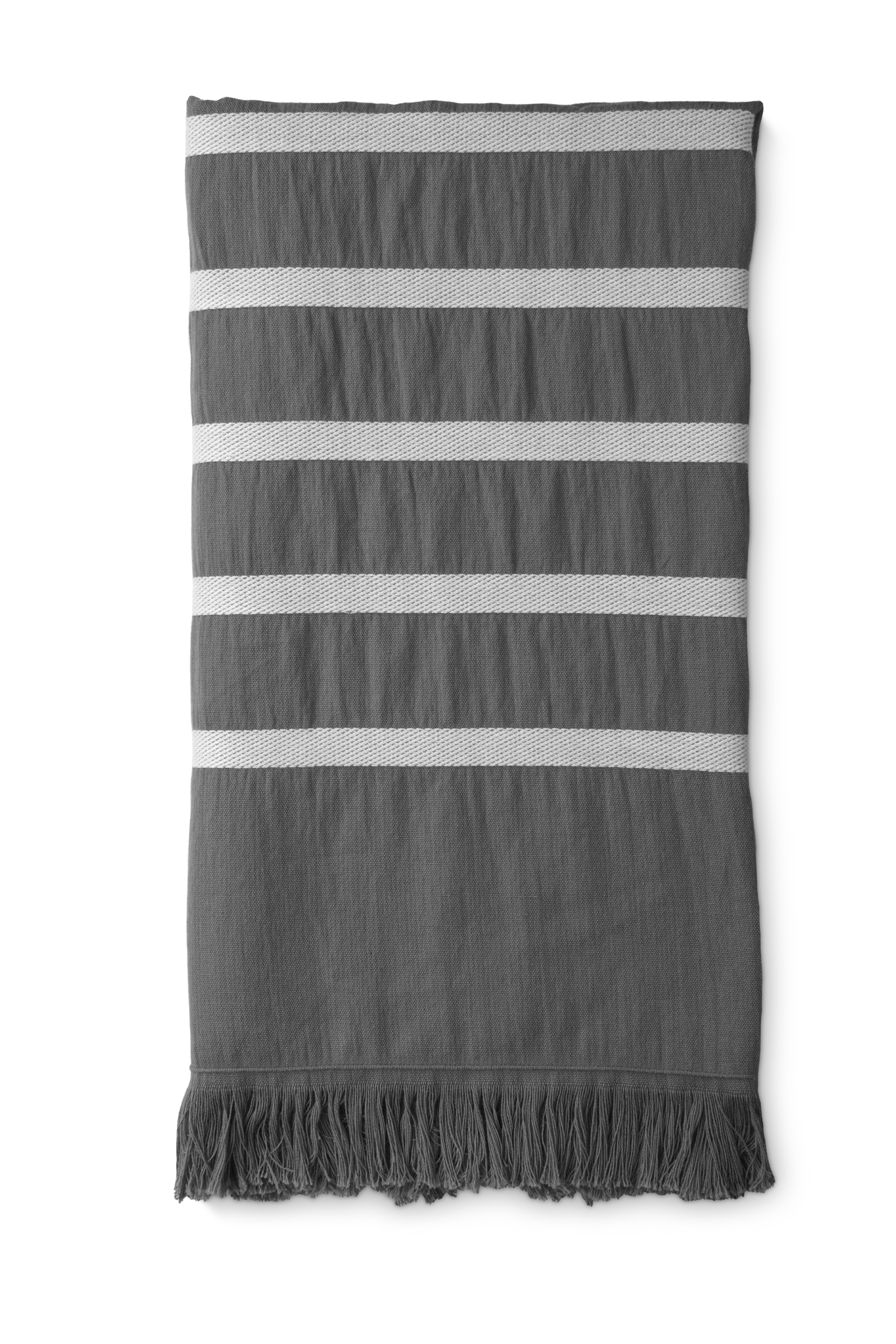 Sunny Stripes hamamdoek/fouta 100x180cm antraciet