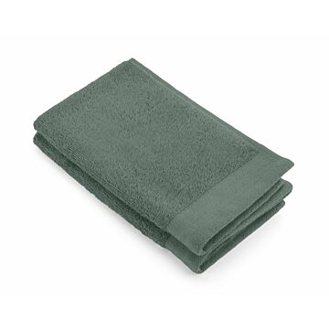 Soft Cotton gastendoek 30x50cm legergroen (2 stuks)