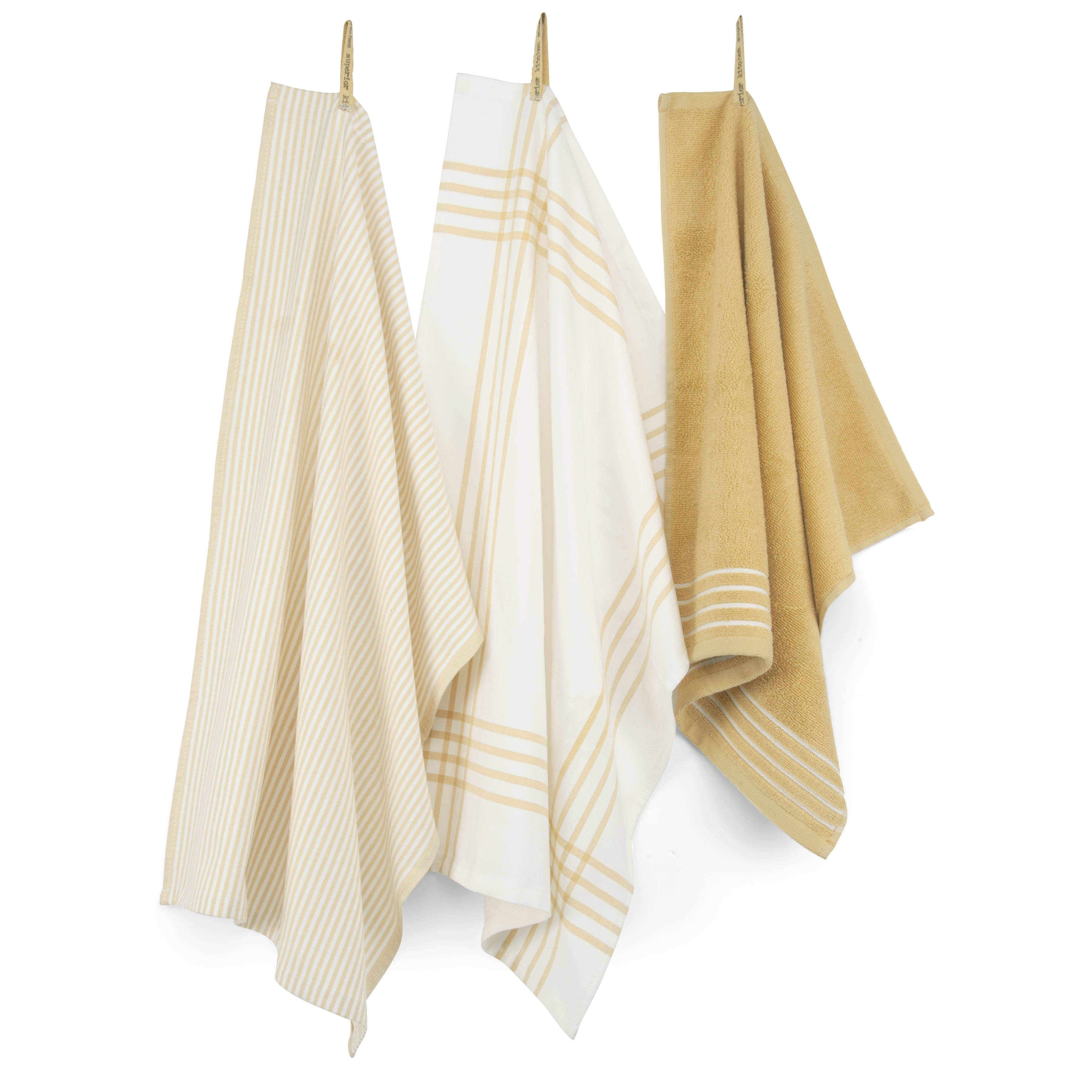 Superior keukenset 50x70cm (2 stuks) en 50x50cm (1 stuk) geel