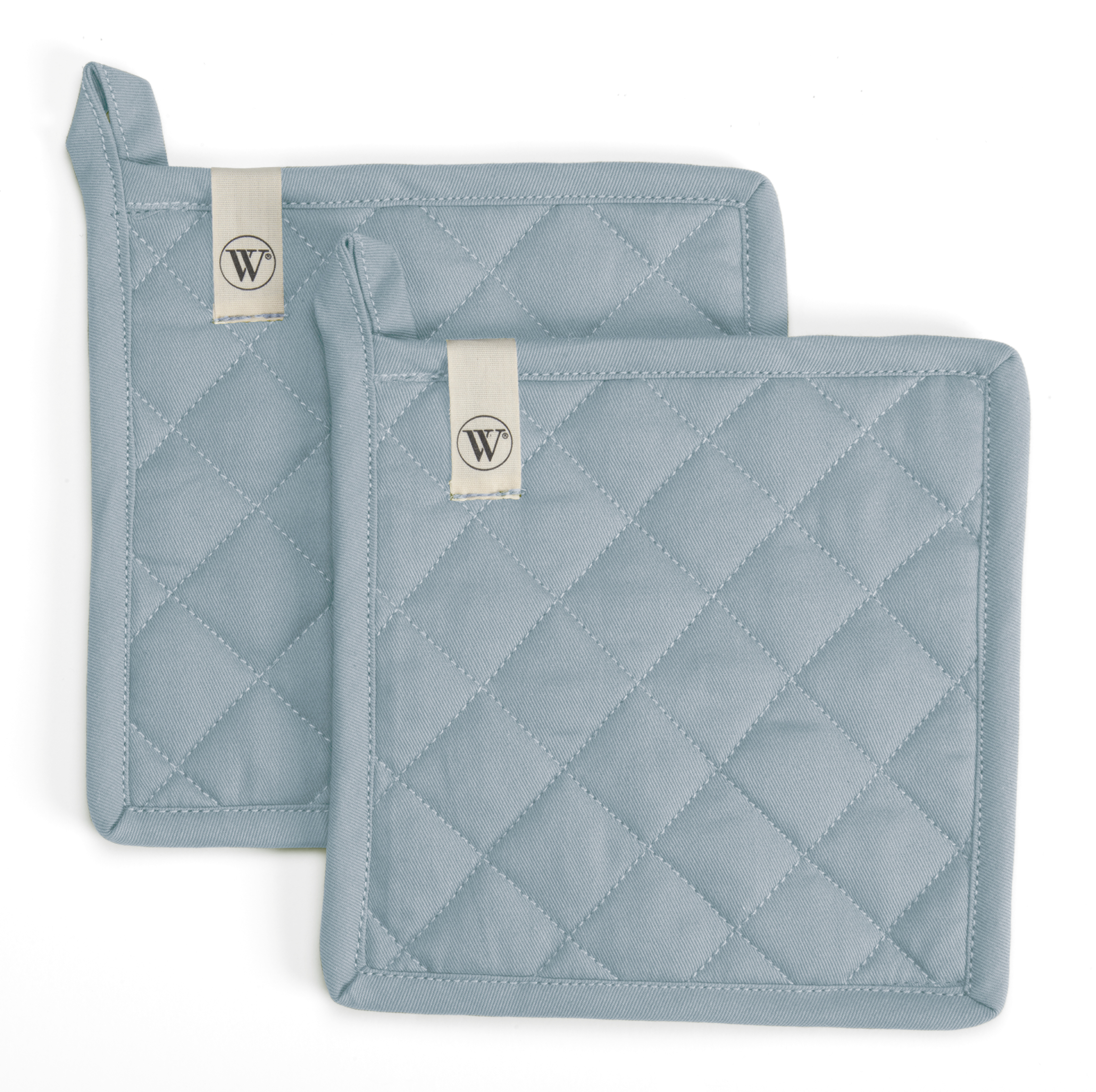Cook and Trial pannenlap 20x20cm jeans blauw (2 stuks)