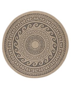 Comilla Rishi buitenkleed rond Ø 160cm jute zwart