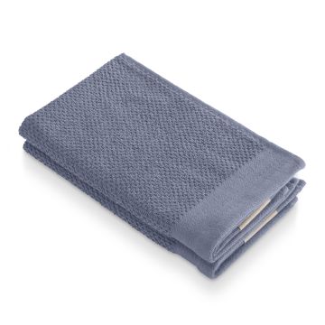 Soft Cotton Popcorn gastendoek 30x50cm blauw (2 stuks)